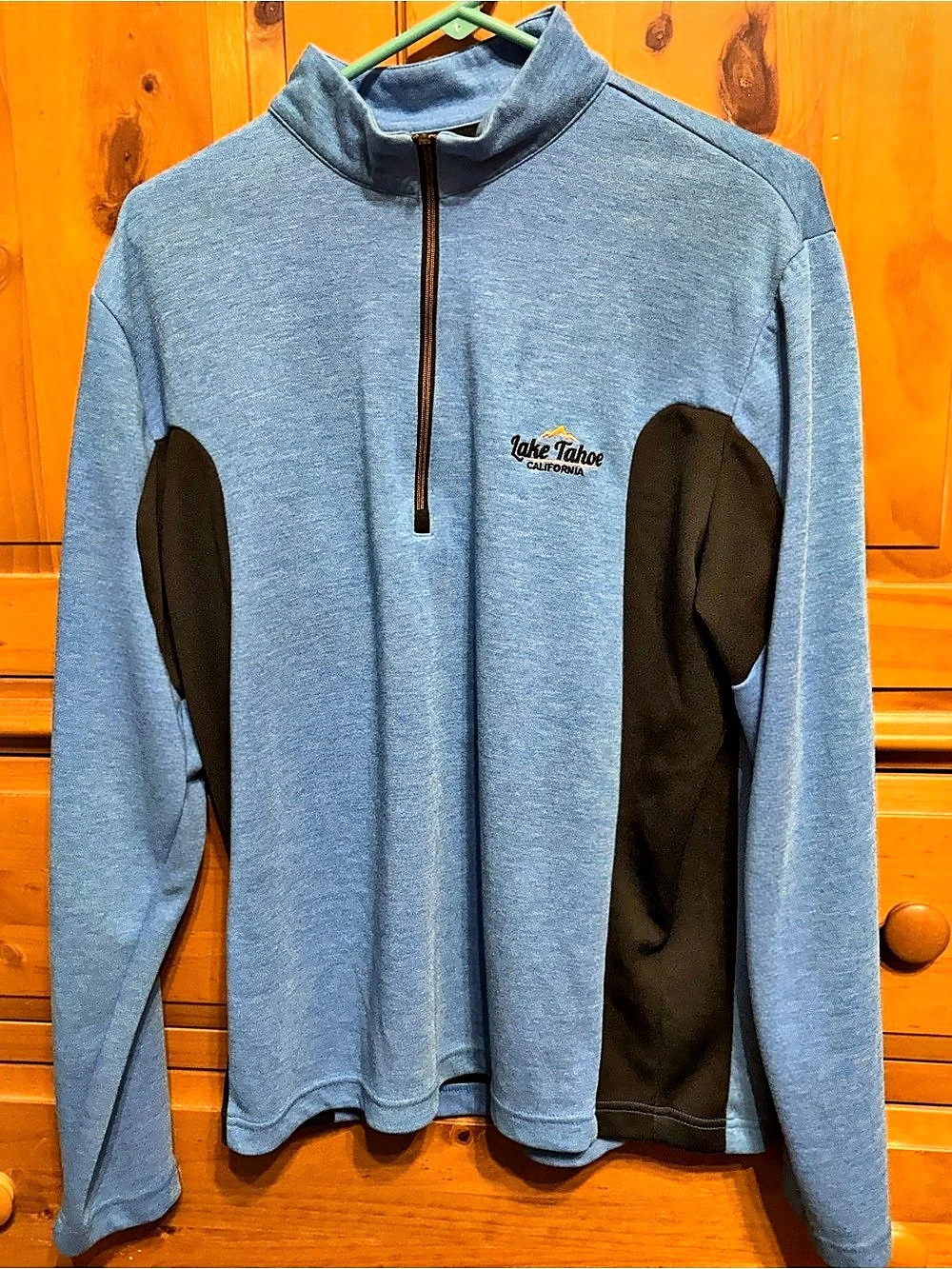 Antigua Lake Tahoe Quarter Zip Pullover Blue Medium Like New